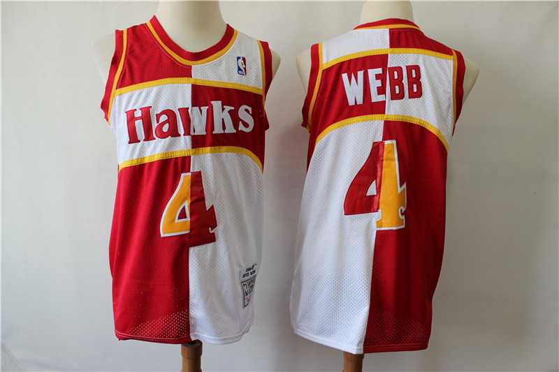 Hawks 4 Spud Webb Red Whhite 1986 87 Hardwood Classics Jersey,We sell and wholesale Hawks 4 Spud Webb Red Whhite 1986 87 Hardwood Classics Jersey on line form chian!